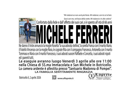 MICHELE FERRERI DI ANNI 66