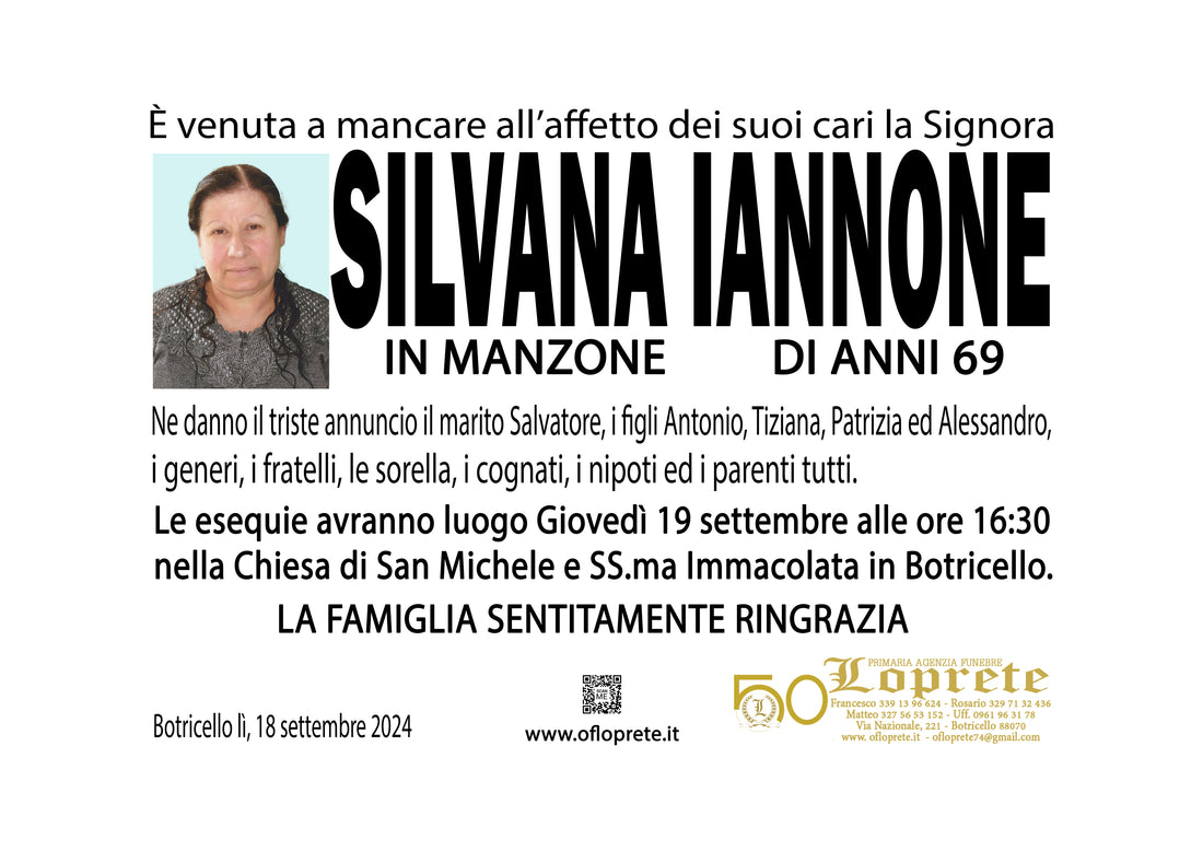 SILVANA IANNONE IN MANZONE DI ANNI 69