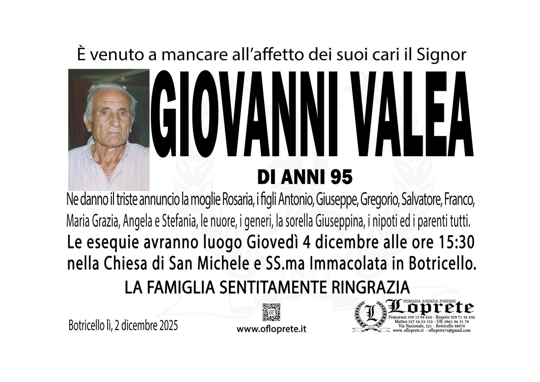 GIOVANNI VALEA DI ANNI 95