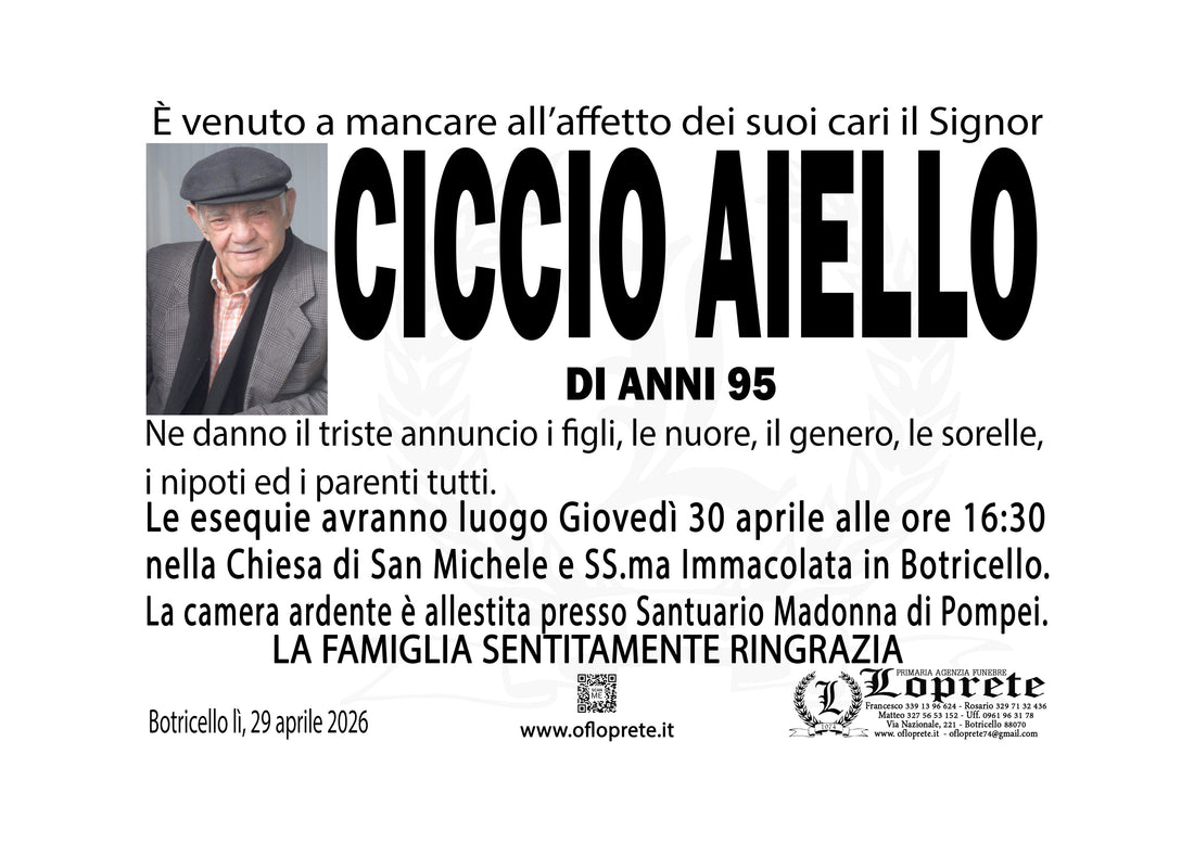 CICCIO AIELLO DI ANNI 95